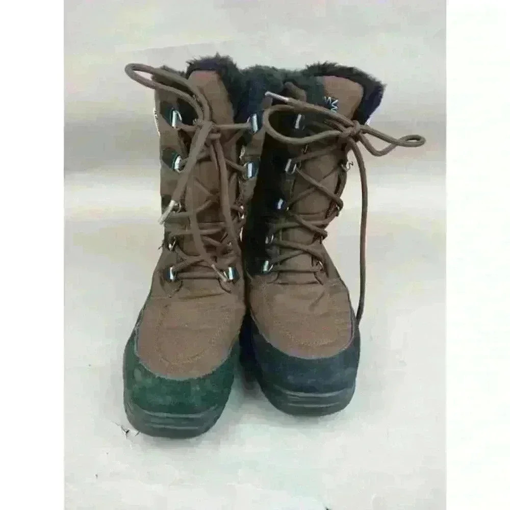 KAMIK Brooklyn Boots Women's US 7 Brown Lace Up Waterproof Fleece Lined Snow - Picture 2 of 12